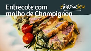 Receita Entrecote com molho de Champignon [upl. by Yolande]