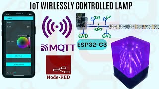 ESP32C3 WS8212 LED Control Over Node Red MQTT Broker [upl. by Kiley]