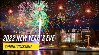 New Year’s Eve 2022  Stockholm Fireworks Celebrations and Countdown [upl. by Nynnahs398]