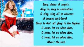 Mariah Carey  O Come All Ye Faithful  Hallelujah Chorus  Lyrics [upl. by Nwahsak]