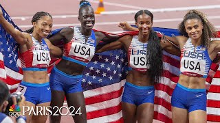 How Team USA sent Allyson Felix out a champion in dominant Tokyo 4x400 relay  NBC Sports [upl. by Dang510]