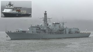 British warship and minehunting mothership on their way from Devonport ⚓️ [upl. by Adriane]