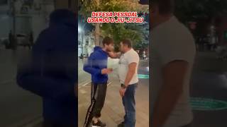 Defesa pessoal usando o jiu jitsu video luta martialarts selfdefense jiujitsu bjj funny mma [upl. by Nauqyaj]