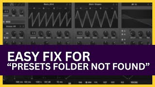 Serum Preset Folder Not Found Here’s How to Fix It [upl. by Raff115]