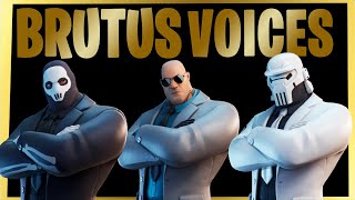 All BRUTUS VoicesVoicelines in fortnite chapter 2 season 2  Fortnite Henchman Sounds [upl. by Anaira]