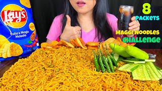 Eating 8 Packets of Maggi Noodles Challenge  Street Food Challenge Eating Challenge  MUKBANG [upl. by Yrrah303]