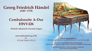 Georg Friedrich Händel Cembalosuite ADur HWV 426 [upl. by Merilee27]