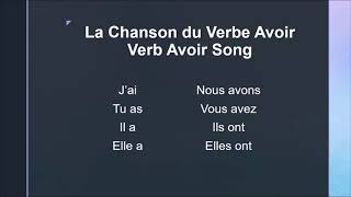 Chanson du verbe avoir  Avoir Song [upl. by Ahseryt]