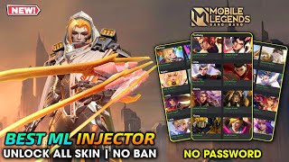 LATEST ML INJECTOR NEW UPDATE NO BAN 2024  UNLOCK ALL SKIN IN MOBILE LEGENDS  NEW PATCH [upl. by Adnirem]