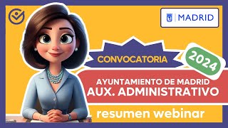 CONVOCATORIA AUXILIAR ADMINISTRATIVO  AYUNTAMIENTO DE MADRID [upl. by Laeahcim]