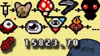 TODOS LOS OBJETOS DE DAÑO 15000 DMG  TRAMBOLIKOMBOS  The Binding Of Isaac AFTERBIRTH [upl. by Annahsal]