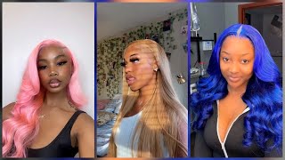 Wig Install Compilations  Frontal and Closure Color Instals of 2022 [upl. by Notpmah239]