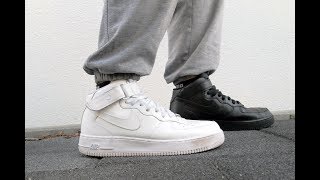 Nike Air Force 1 Mid  Black and White Combined  Style has no rules [upl. by Ayanal]