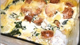 Cooking Light How to Make Turkey Sausage Spinach Lasagna  CookwithApril [upl. by Carly]