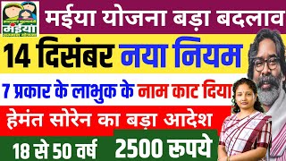 11 दिसंबर  मईया योजना बड़ा बदलाव Maiya Samman Yojana 5 Kist sarkar aapke dwar jharkhand [upl. by Asnarepse]