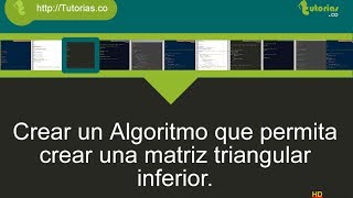 arreglos  pseudocodigo crear matriz triangular inferior [upl. by Bushey]