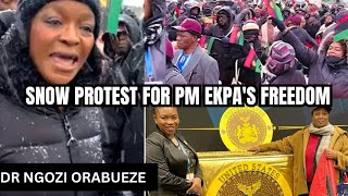 TENSION IN FINLAND ‼️ BIAFRANS STORMS STREET OF FINLAND DEMANDING THE RELEASE OF PM EKPAbiafra [upl. by Hilar]