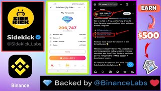 Sidekick Listing Date  Sidekick New Update  Binance New Project Sidekick  Sidefans by Sidekick [upl. by Atilamrac]