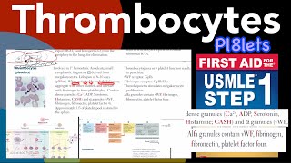 Thrombocytes Platelets and their function in HindiUrdu by first aid for USMLE step 1 [upl. by Quincy]