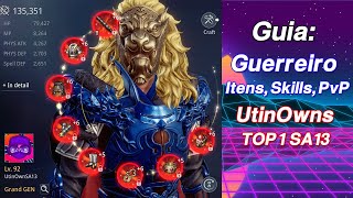 MIR4  GUIA DE GUERREIRO ITENS SKILLS PVP  UtinOwns TOP 1 SA13 [upl. by Leahkim]