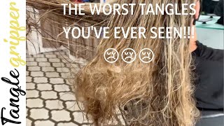 How to effectively detangle MATTED TANGLED KNOTTED hair easily [upl. by Queen]