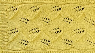 LACE LEAF SCARF  Lace Knitting Repeat Explained Stitch by Stitch Part 1 [upl. by Eitsyrc]