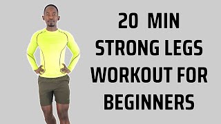 20Minute STRONG LEGS Home Workout No Equipment  Lower Body Workout [upl. by Airamasor]