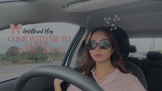 UNFILTERED VLOG🎀 COME WITH ME TO GET MY DRIVERS 🪪 Getting over my fear of driving alone 🚗🌸 [upl. by Aiuqat]