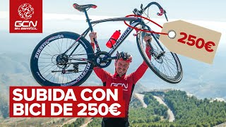 Subida con una Bici de 250 euros  Bici Barata VS Cara [upl. by Hairym]