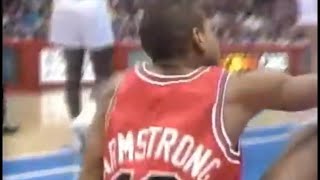 BJ Armstrong Bulls 14pts 7asts vs Nuggets 1990 [upl. by Carmel]