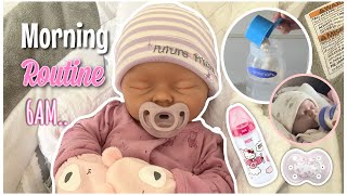 My Morning Routine WSilicone BabyReborns World [upl. by Ylrebmik30]