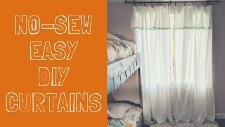 No Sew Curtains  DIY Boho Style Curtains [upl. by Aieka845]