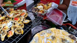 Street food Mini Fried Mussels in Batter Hoi Tod Krog chiwa market Phuket [upl. by Yetta]