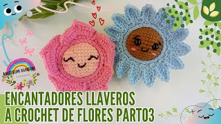 Llaveros a Crochet de Flores Part03 🌹🌺🌸🌷🌼🌻 [upl. by Ajidahk]