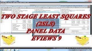 Two Stage Least Squares 2SLS Panel Data EVIEWS 9 [upl. by Merril]