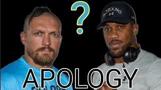 OLEKSANDR USYK RESPONDS TO ANTHONY JOSHUAS APOLOGY COUNTERPUNCHED [upl. by Natalya423]