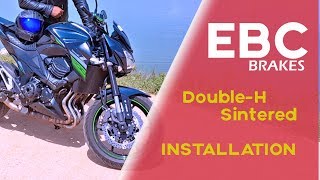 EBC DoubleH Brakes DIY Install  Kawasaki Z800  amp Rotor Noise Demo [upl. by Eahsed]