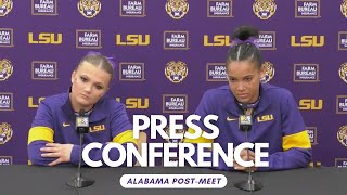 LSU Gymnasts Sierra Ballard and Haleigh Bryant Post Alabama Press Conference March 1 2024 [upl. by Elletnuahc]