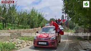 JKNC Sr leader Sheikh Mohammad Rafiq led a massive rally from Shopian to Chowan Nadapora and Keller [upl. by Helbonnah]