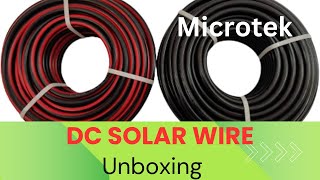 DC SOLAR WIRE  Unboxing and full detail  सोलर पैनल के लिये उपयुक्त Microtek ब्रांड डीसी केबल [upl. by Morette]