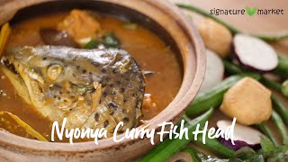 Nyonya Fish Head Curry  Simple Traditional Recipe [upl. by Panchito529]