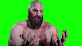 Kratos Looking at His Hands Meme  Green Screen [upl. by Drawoh126]