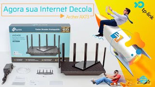 Roteador TPLink Archer AX73  AX5400  Review e unboxing Completo [upl. by Eniawd29]