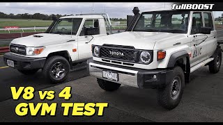 V8 vs 4cylinder GVM test  2024 Landcruiser [upl. by Eilama]