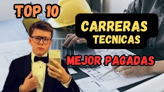 LAS 10 CARRERAS TECNICAS MEJOR PAGADAS EN PERU [upl. by Edmondo462]