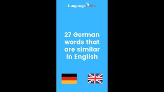 27 German words that are similar in English with audio [upl. by Etteroma]