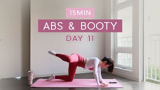 Day 11  1 Month Pilates Plan  15MIN abs amp booty burn  no equipment or repeats [upl. by Moya96]