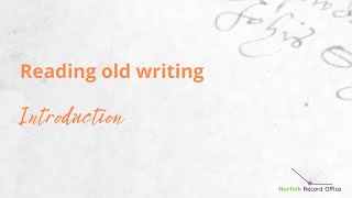 Introduction to palaeography [upl. by Ellehcil]