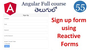 Registration form in angular Angular forms tutorials reactive forms in angular Angular tutorials [upl. by Fidel]