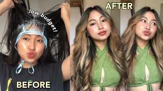 DIY HAIR HIGHLIGHTS AT HOME low budget  Philippines [upl. by Nomzaj543]